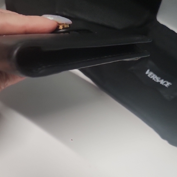 Versace Black Wallet with Gold Accents - Picture 8 of 13